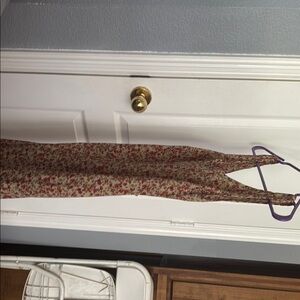 Speechless Floral Midi Dress - Red and Brown